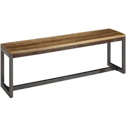 KADIMA DESIGN Vintage Esszimmerbank im Mangoholz-Stil mit Metallgestell, Stabil & Unikat