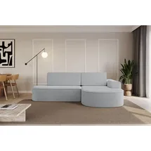 altdecor Eckcouch Samt mit Schlaffunktion 2-Sitzer Grau