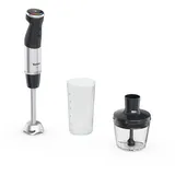 Tefal Quickchef+ 2-in-1 Stabmixer Edelstahl/Schwarz (1000 Watt, 0.8 l)