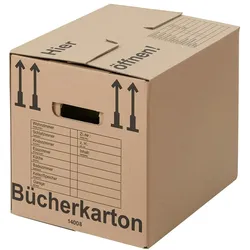 150 x Bücherkarton Compact 40 kg Traglast stabiler Umzugskarton Bücherkiste Umzug 2-wellige Movebox BB-Verpackungen