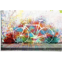 Poster REINDERS "Graffiti Fahrrad", bunt (farbe bild(er): mehrfarbig), B:91,5cm H:61cm, Papier, Bilder