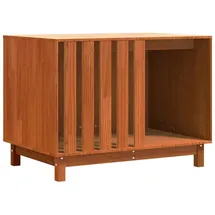 vidaXL Hundehütte 100 x 70 x 70 cm Kiefernholz Wachsbraun