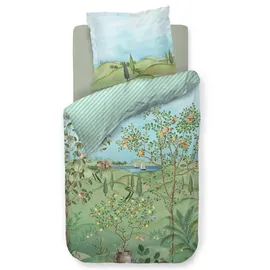 Pip Studio La Campagna Bettwäsche-Set aus Perkal - grün - 200x200 / 2x80x80 cm