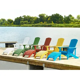 Beliani Fusshocker Gartenhocker 50 x 34 x 43 cm grün