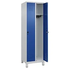 Californian Products CP Spind Classic Plus enzianblau, lichtgrau 080010-20 S10003, 2 Schließfächer 60,0 x 50,0 x 195,0 cm
