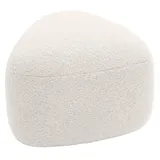 CLP Sitzhocker oval Alfrisa Teddystoff Creme