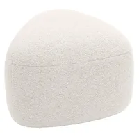 CLP Sitzhocker oval Alfrisa Teddystoff Creme