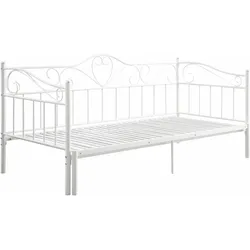 Metallbett HOME AFFAIRE "Sina", weiß, kein Härtegrad, Betten, mit geschwungenem Kopf- und Fußteil, ausziehbar auf 180/200 cm