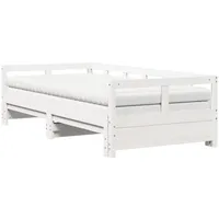 VidaXL Tagesbett Ausziehbar mit Matratzen 90x190 cm Massivholz Kiefer