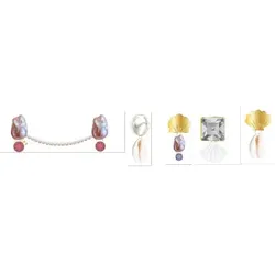 Schuhanstecker CROCS "JibbitzTM Elevated Pearl", Kinder, gold (goldfarben), Schuhzubehör, Urlaubsfeeling mit Perlen Anstecker für Crocs