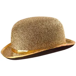 Melonen-Filzhut mit Lurexband Gold - OS