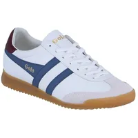 GOLA Torpedo Herren-Sneaker aus Leder, Weiß/Mondlicht/Burgunderrot, 44 EU – 43 EU