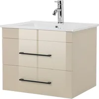WELLTIME »Florenz Badschrank Badmöbel inkl. Waschbecken«, beige