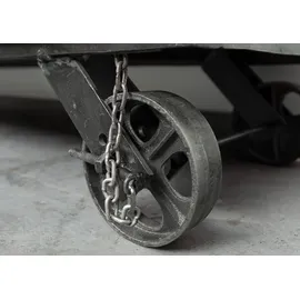 Massivmoebel24 Sideboard Mango 153x40x80 grau lackiert Heavy Industry #153