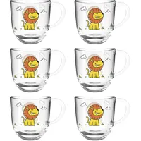 LEONARDO Tasse BAMBINI 6er-Set 280 ml Löwe, 022898, Glas