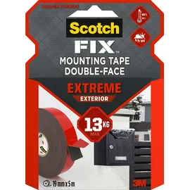 Scotch Montageband für den Außenbereich – 1 Rolle (19 mm x 5 m) – Extra stark, wetterfest & temperaturbeständig – Hält bis zu 13 kg – Kein Bohren nötig