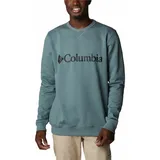 Columbia Herren Sweater ohne Kapuze Columbia Logo Fleece Crew Blau - M
