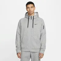 Nike Therma Therma-FIT Fitness-Oberteil Herren Dark Grey Heather/Particle Grey/Black M