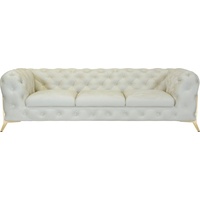 Leonique Chesterfield-Sofa »Amaury«, aufwändige Knopfheftung, moderne Chesterfield Optik, Fußfarbe wählbar beige
