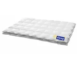 HANSKRUCHEN GmbH HANSKRUCHEN Daunendecke 135x200 cm Extra Leicht waschbar Allergiker Sommerdecke atmungsaktiv Kassettendecke weiß - Weiß
