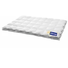 HANSKRUCHEN GmbH HANSKRUCHEN Daunendecke 135x200 cm Extra Leicht waschbar Allergiker Sommerdecke atmungsaktiv Kassettendecke weiß - Weiß