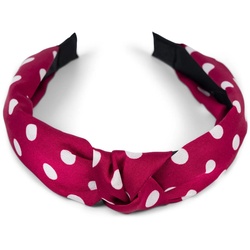 styleBREAKER Haarband, 1-tlg., Haarreif mit Vintage Punkte Muster rot|weiß