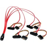 Startech StarTech.com Internes Serial-Attached SCSI Mini SAS Kabel 50cm - SF-8087 auf 4x SFF8482 Interne (PC)