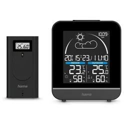 Hama La Gomera, Schwarz, Grau, Außen-Barometer, Außen-Hygrometer, Außen-Thermome