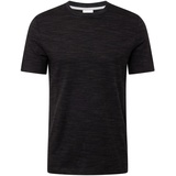 s.Oliver T-Shirt in Melange-Optik, Black, L