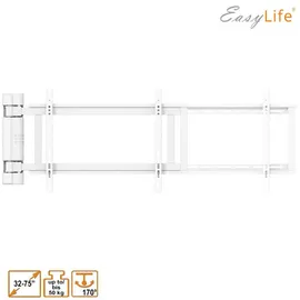 Easy Life EasyLife TV Wandhalterung elektrisch schwenkbar, 32 bis 75 Zoll, VESA bis 600x400 Weiß