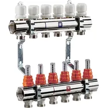 Evenes Edelstahl Heizkreisverteiler mit Durchflussmesser Fußbodenheizung Heizung