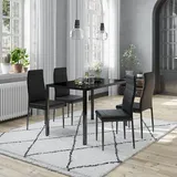 Vicco Esszimmerstuhl Grand Kunststoff schwarz 4er Set
