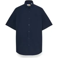 Timberland Stretch Poplin Kurzarmhemd - Dark Sapphire - M