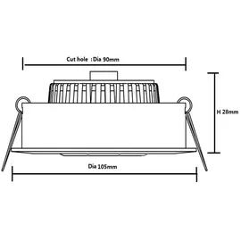 LEDKIA Einbaustrahler 10W rund weiß Aluminium