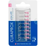 Curaprox Interdentalbürsten CPS 08 prime, Refill, 8 Stück, pink, 0.8 mm Durchmesser, 3.2 mm Wirksamkeit, Nachfüllpackung, ohne Halter