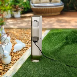 Arcchio Steckdosensäule Ledrian 46,3cm Gartensteckdose Steckdosenverteiler