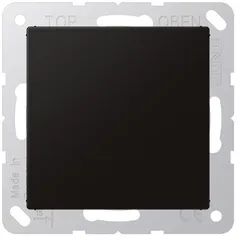 Jung Blindplatte Blende schwarz mit A 594-0 SWM