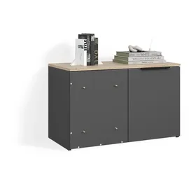 livinity® Eckkommode 80 x 50 x 40 cm Anthrazit