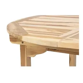 möbelliebling Gartentisch ausziehbar Teak Holz 120 - 170 cm oval BORNEO