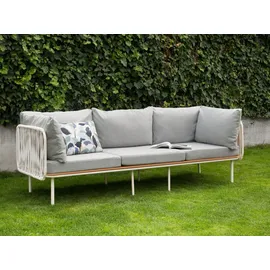 Beliani Senise Loungesofa weiß/grau