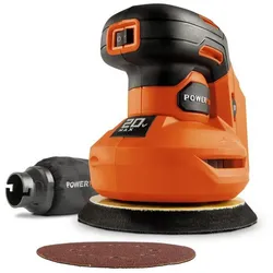 VARO POWDP50400 Powerplus Akku Exzenterschleifer 20V Ø125mm mit Zubehör ohne Batterie und Ladegerät