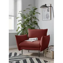 OTTO home Cocktailsessel Stine Polyester 96 x 86 x 86 cm Dunkelrot