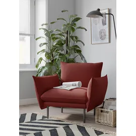OTTO home Cocktailsessel Stine Polyester 96 x 86 x 86 cm Dunkelrot