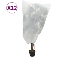 VidaXL Wintervlies mit Kordelzug 12 Stk. 70 g/m2 0,8x0,8