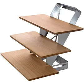 All'Grill Räucherbrett Treppe 30 x 28 x 26 cm Edelstahl weiß
