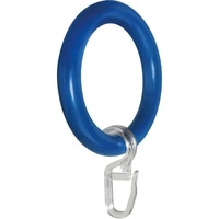 Gardinenring Kunststoffring mit Haken, GARESA, (20-St), für Durchmesser bis 28mm, einfache Montage blau