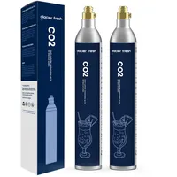 GLACIER FRESH 60L Co2 Zylinder, Co2 Zylinder für Wassersprudler, CO2-Karbonator-Zylinder mit Gewindeanschluss (2PC)