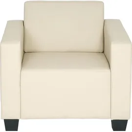 MCW Sessel Moncalieri Kunstleder 82 x 76 x 72 cm Braun mit Rollen