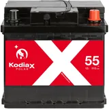 Kodiax Start Autobatterie 12V 55Ah 510A Starterbatterie Erstausrüsterqualität