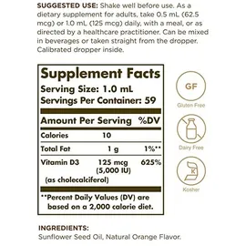 Solgar Vitamin D3 flüssig 5000 IU 59 ml